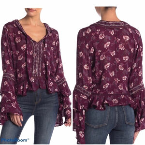 Vintage Havana NWT boho tiered ruffle sleeve top